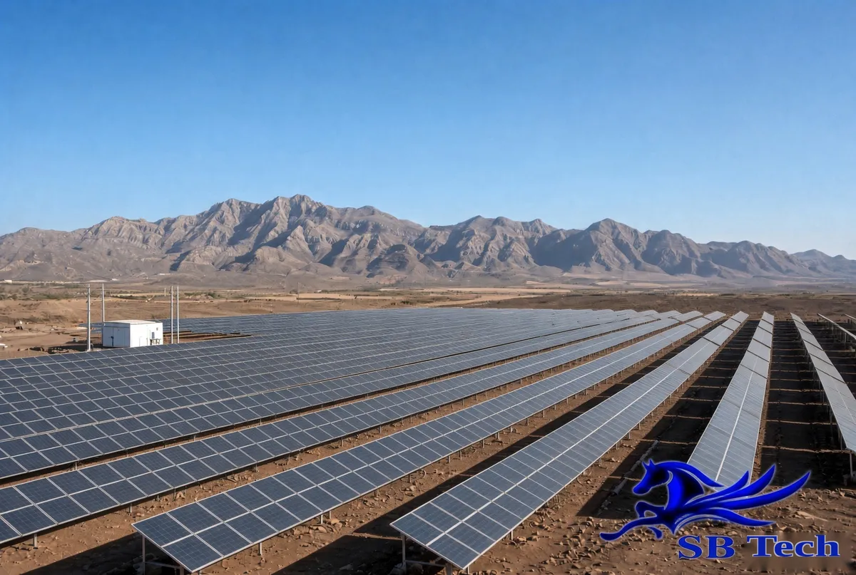SB Tech solar power plant 0.5 MW (500 kW) and above – illustration